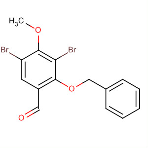 Benzaldehyde, 3,5-dibromo-4-methoxy-2-(phenylmethoxy)- molecular structure