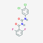N-[(3,4-dichlorophenyl)carbamoyl]-2,6-difluorobenzamide molecular structure