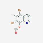 5,7-dibromo-6-methylquinolin-8-ol - oxostibanyl (1:1) molecular structure