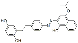 2-[4-[2-(2,5-Dihydroxyphenyl)ethyl]phenylazo]-4-isopropoxy-1-naphthol molecular structure