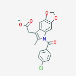 [5-(4-chlorobenzoyl)-6-methyl-5H-[1,3]dioxolo[4,5-f]indol-7-yl]acetic acid molecular structure