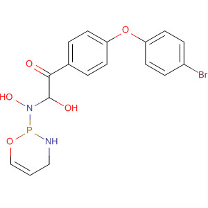 2H-1,3,2-Oxazaphosphorine-3(4H)-acetamide,2-[4-(4-bromophenoxy)phenyl]dihydro-N-hydroxy-, 2-oxide molecular structure