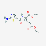 diethyl N-[(2-amino-1,3-thiazol-5-yl)carbonyl]glutamate molecular structure