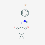1,2,3-Cyclohexanetrione, 5,5-dimethyl-, 2-[(4-bromophenyl)hydrazone] molecular structure