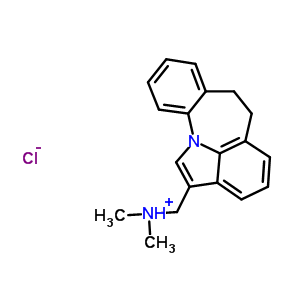 6,7-dihydroindolo[1,7-ab][1]benzazepin-2-yl-N,N-dimethylmethanaminium chloride molecular structure