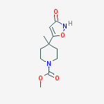 Methyl 4-(3-hydroxyisoxazol-5-yl)-4-methylpiperidine-1-carboxylate molecular structure