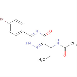 Acetamide,N-[1-[3-(4-bromophenyl)-2,5-dihydro-5-oxo-1,2,4-triazin-6-yl]propyl]- molecular structure