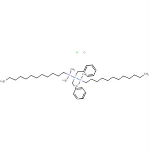 Stannanediaminium,N,N'-didodecyl-N,N,N',N'-tetramethyl-1,1-bis(phenylmethyl)-, dichloride molecular structure