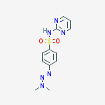 4-(dimethylaminodiazenyl)-n-pyrimidin-2-ylbenzenesulfonamide molecular structure