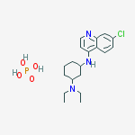 3-n-(7-chloroquinolin-4-yl)-1-n,1-n-diethylcyclohexane-1,3-diamine;phosphoric Acid molecular structure