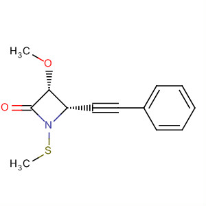2-Azetidinone, 3-methoxy-1-(methylthio)-4-(phenylethynyl)-, (3R,4S)-