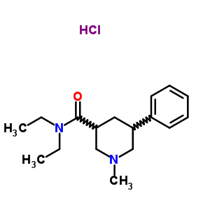 3-PIPERIDINECARBOXAMIDE,N,N-DIETHYL-1-METHYL-5-PHENYL- HCL