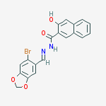 N'-[(1E)-(6-bromo-1,3-benzodioxol-5-yl)methylidene]-3-hydroxynaphthalene-2-carbohydrazide molecular structure