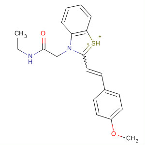 Benzothiazolium,3-[2-(ethylamino)-2-oxoethyl]-2-[2-(4-methoxyphenyl)ethenyl]- molecular structure