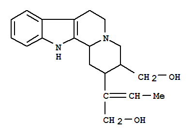 (15β,16Z,20ξ)-16,17-Didehydro-19-hydroxy-18,19-secoyohimban-16-methanol molecular structure