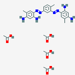 4,4'-[(4-methyl-1,3-phenylene)bis(azo)]bis[6-methylbenzene-1,3-diammonium] acetate (1:4) molecular structure