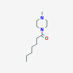 1-HEPTANOYL-4-METHYLPIPERAZINE molecular structure