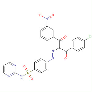 Benzenesulfonamide,4-[[1-(4-chlorobenzoyl)-2-(3-nitrophenyl)-2-oxoethyl]azo]-N-2-pyrimidinyl- molecular structure