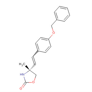 2-Oxazolidinone, 4-methyl-4-[2-[4-(phenylmethoxy)phenyl]ethenyl]-,(4R)- molecular structure