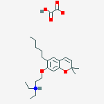 2-[(2,2-dimethyl-6-pentyl-2H-chromen-7-yl)oxy]-N,N-diethylethanamine ethanedioate molecular structure