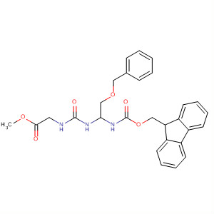 2-Oxa-4,6,8-triazadecan-10-oic acid,1-(9H-fluoren-9-yl)-3,7-dioxo-5-[(phenylmethoxy)methyl]-, methyl ester,(5S)- molecular structure