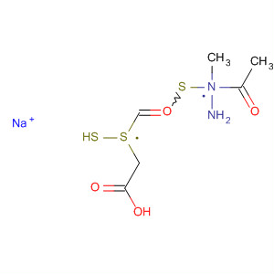 Acetic acid, [[(2-acetyl-2-methylhydrazino)thioxomethyl]dithio]-,monosodium salt molecular structure