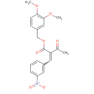 Butanoic acid, 2-[(3-nitrophenyl)methylene]-3-oxo-,(3,4-dimethoxyphenyl)methyl ester molecular structure