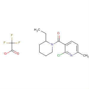 Piperidine, 1-[(2-chloro-6-methyl-3-pyridinyl)carbonyl]-2-ethyl-,mono(trifluoroacetate) molecular structure