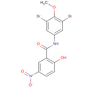 Benzamide, N-(3,5-dibromo-4-methoxyphenyl)-2-hydroxy-5-nitro- molecular structure