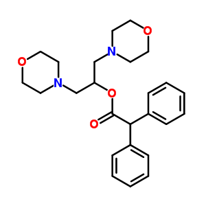 2-morpholin-4-yl-1-(morpholin-4-ylmethyl)ethyl diphenylacetate