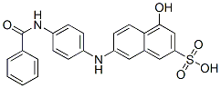 6-(4-benzamidoanilino)-1-naphthol-3-sulfonic acid molecular structure
