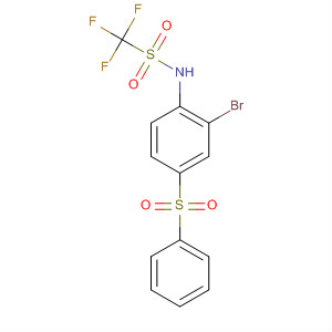Methanesulfonamide,N-[2-bromo-4-(phenylsulfonyl)phenyl]-1,1,1-trifluoro- molecular structure