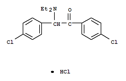 1,2-bis(4-chlorophenyl)-2-(diethylamino)ethanone molecular structure