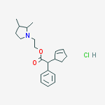2-(2,3-dimethylpyrrolidin-1-yl)ethyl 2-(1-cyclopent-2-enyl)-2-phenyl-acetate molecular structure