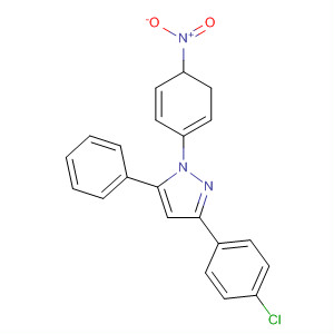 1H-Pyrazole, 3-(4-chlorophenyl)-4,5-dihydro-1-(4-nitrophenyl)-5-phenyl- molecular structure