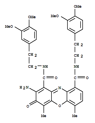 2-amino-N,N'-bis[2-(3,4-dimethoxyphenyl)ethyl]-4,6-dimethyl-3-oxo-3H-phenoxazine-1,9-dicarboxamide