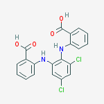 BENZOIC ACID,2,2-[(3,5-DICHLORO-1,2-PHENYLENE)DIIMINO]BIS- molecular structure