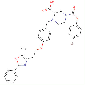 1,3-Piperazinedicarboxylic acid,4-[[4-[2-(5-methyl-2-phenyl-4-oxazolyl)ethoxy]phenyl]methyl]-,1-(4-bromophenyl) ester