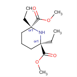 2,6-Piperidinedicarboxylic acid, 2,6-diethyl-, dimethyl ester,(2R,6R)-rel- molecular structure