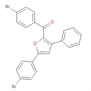 Methanone, (4-bromophenyl)[5-(4-bromophenyl)-3-phenyl-2-furanyl]- molecular structure