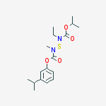 Propan-2-yl N-ethyl-n-[methyl-(3-propan-2-ylphenoxy)carbonylamino]sulfanylcarbamate molecular structure