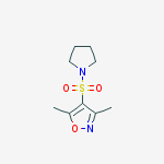 3,5-dimethyl-4-pyrrolidin-1-ylsulfonyl-1,2-oxazole molecular structure