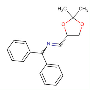 Benzenemethanamine,N-[[(4S)-2,2-dimethyl-1,3-dioxolan-4-yl]methylene]-a-phenyl- molecular structure