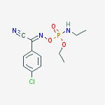 (1e)-4-chloro-n-[ethoxy(ethylamino)phosphoryl]oxybenzenecarboximidoyl Cyanide molecular structure