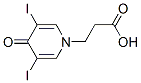 1,4-Dihydro-3,5-diiodo-4-oxo-1-pyridinepropionic acid molecular structure