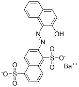 barium 2-[(2-hydroxynaphthyl)azo]naphthalene-1,5-disulphonate molecular structure