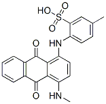 4-[[9,10-dihydro-4-(methylamino)-9,10-dioxo-1-anthryl]amino]toluene-3-sulphonic acid molecular structure
