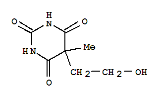 5-(2-hydroxyethyl)-5-methylpyrimidine-2,4,6(1H,3H,5H)-trione molecular structure