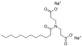 sodium N-(2-carboxyethyl)-N-(1-oxododecyl)-beta-alaninate molecular structure