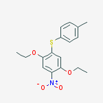 1,4-DIETHOXY-2-((4-METHYLPHENYL)THIO)-5-NITROBENZENE molecular structure